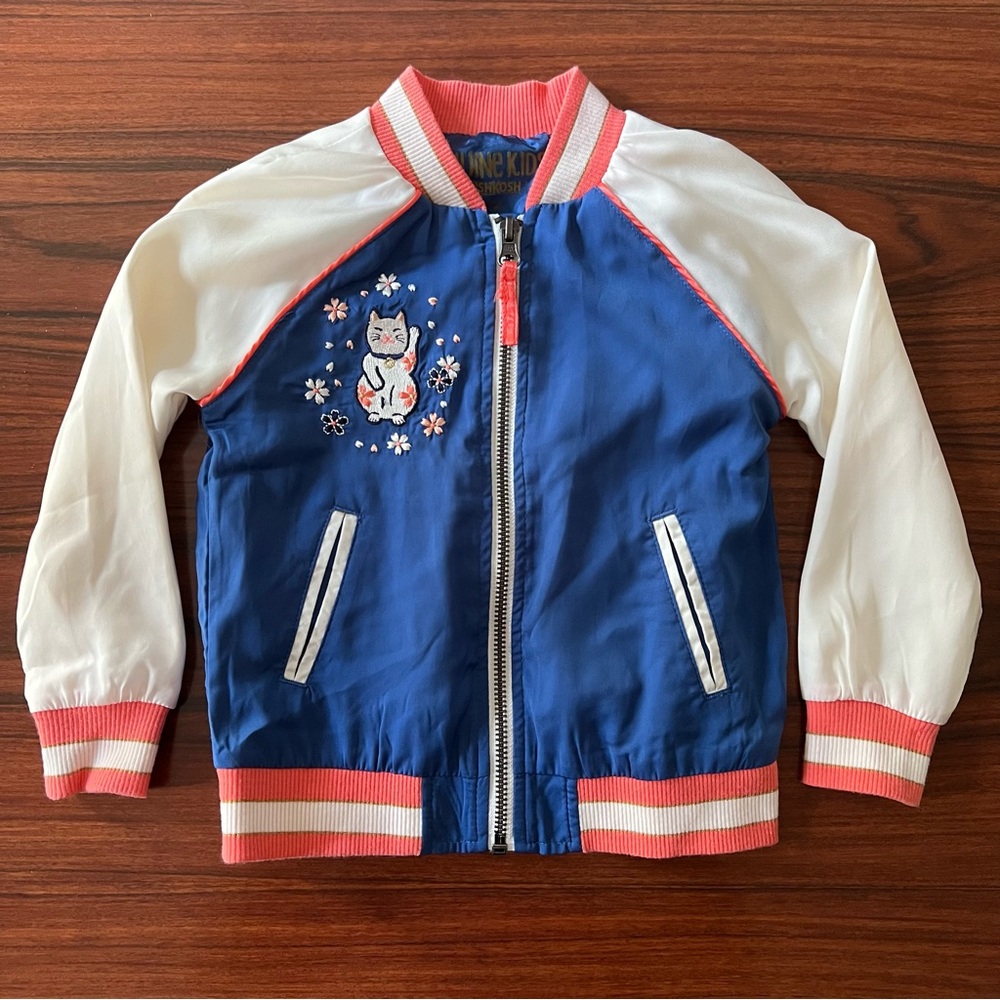 Genuine Kids from Oshkosh Japan Lucky Cat Toddler Satin Jacket